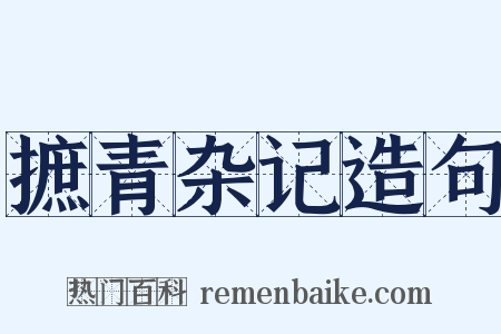 摭青杂记造句是什么意思的图片